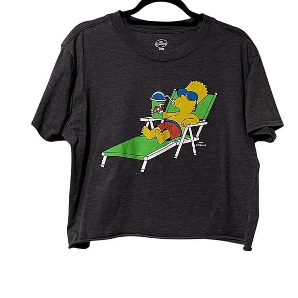 The Simpsons Bart Simpson Cropped Graphic Tee Size 2X 60% Cotton 40% Polyester - Picture 2 of 7